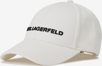 Casquette Karl Lagerfeld en blanc : devant