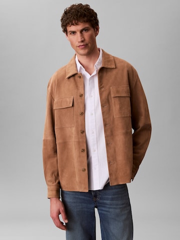 Veste mi-saison Calvin Klein en marron : devant