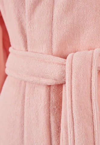 BOSS Long Bathrobe 'Plain' in Pink
