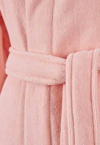 BOSS Home Long Bathrobe 'Plain' in Pink