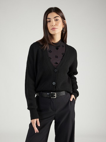 HUGO Knit cardigan in Black: front