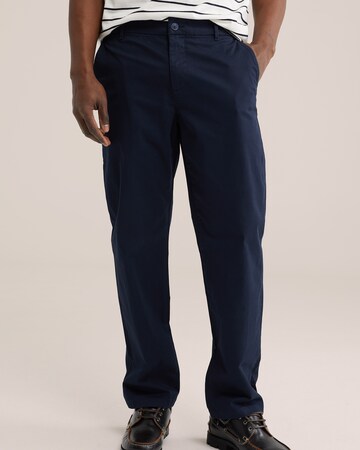 WE Fashion regular Παντελόνι τσίνο σε μπλε: μπροστά