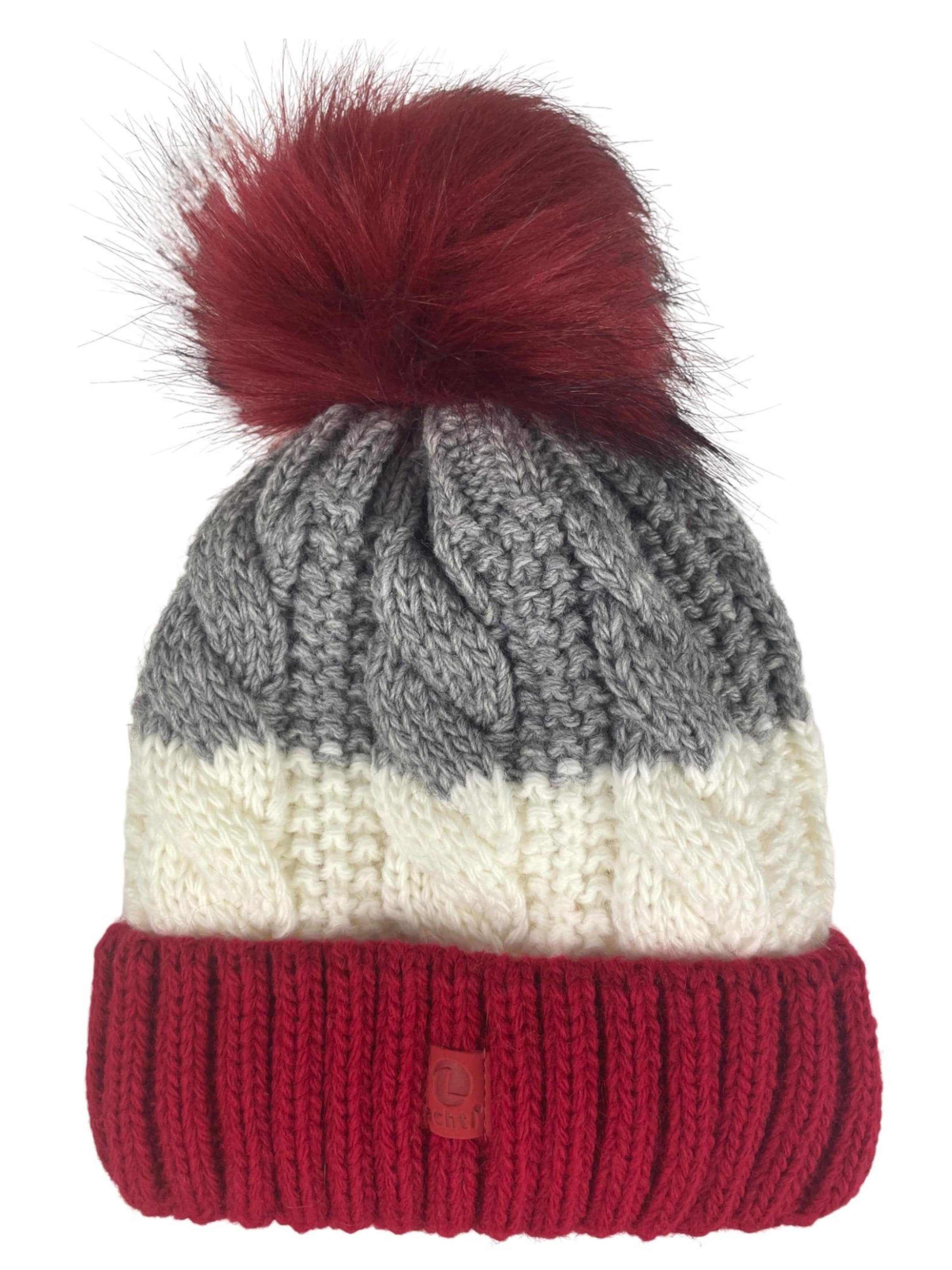Kumixi Mütze 'Bommelmütze' in Rot: Vorderseite