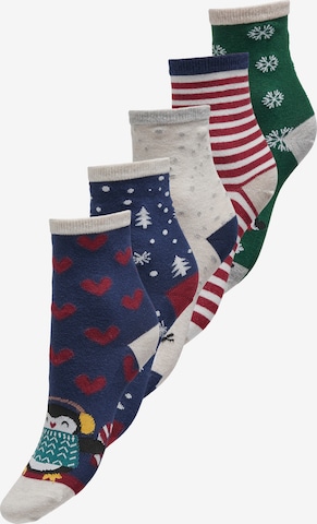 Chaussettes 'ONLCHRISTMAS' ONLY en bleu : devant