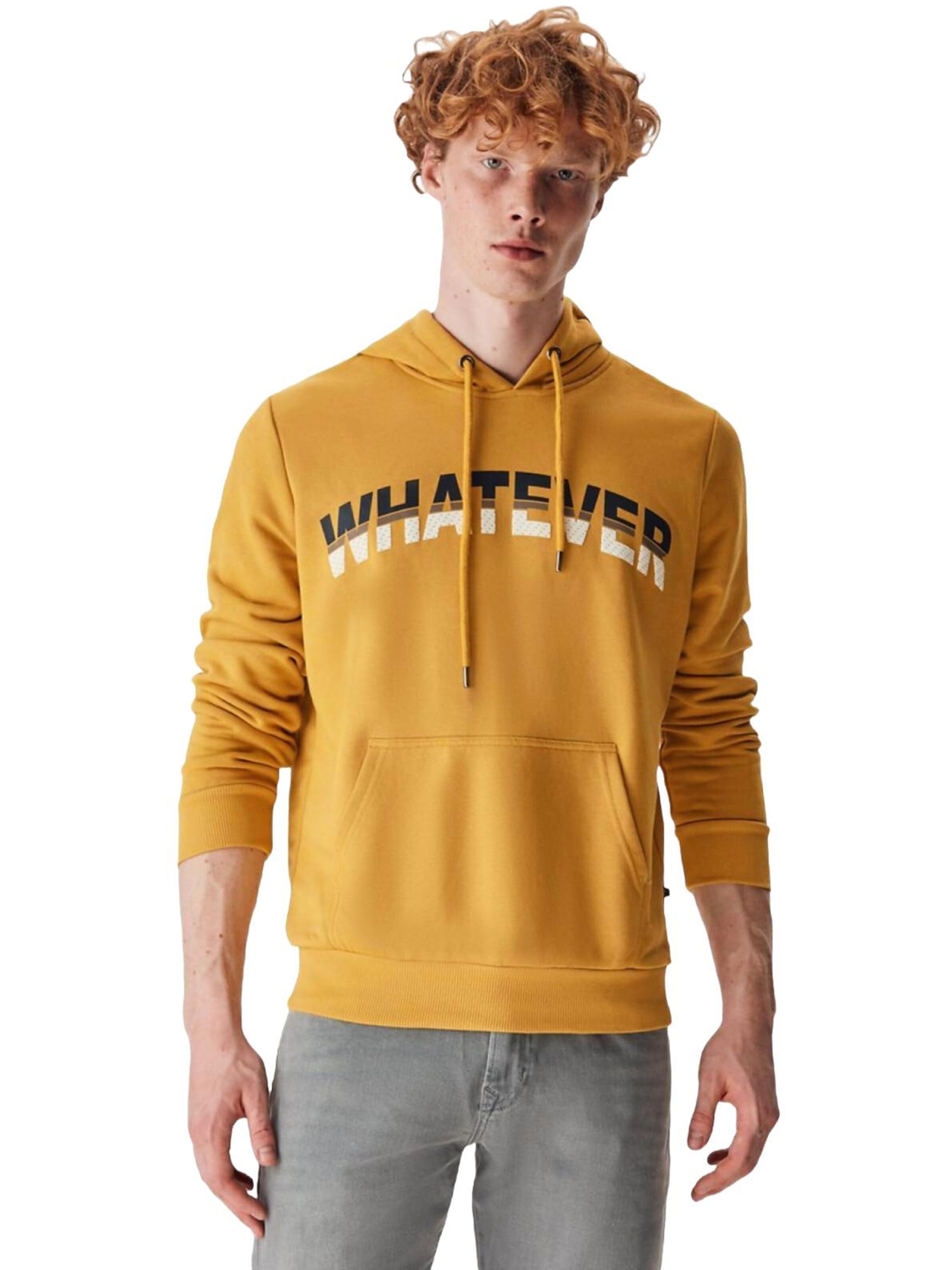 Sweat-shirt 'LTB Jeans Herren-Kapuzenpullover' LTB Jeans en jaune : devant