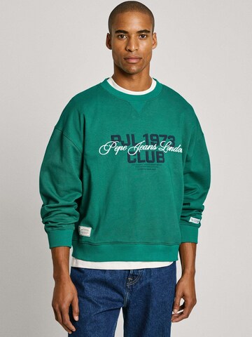 Pepe Jeans Sweatshirt 'Talbot' in Grün: Vorderseite