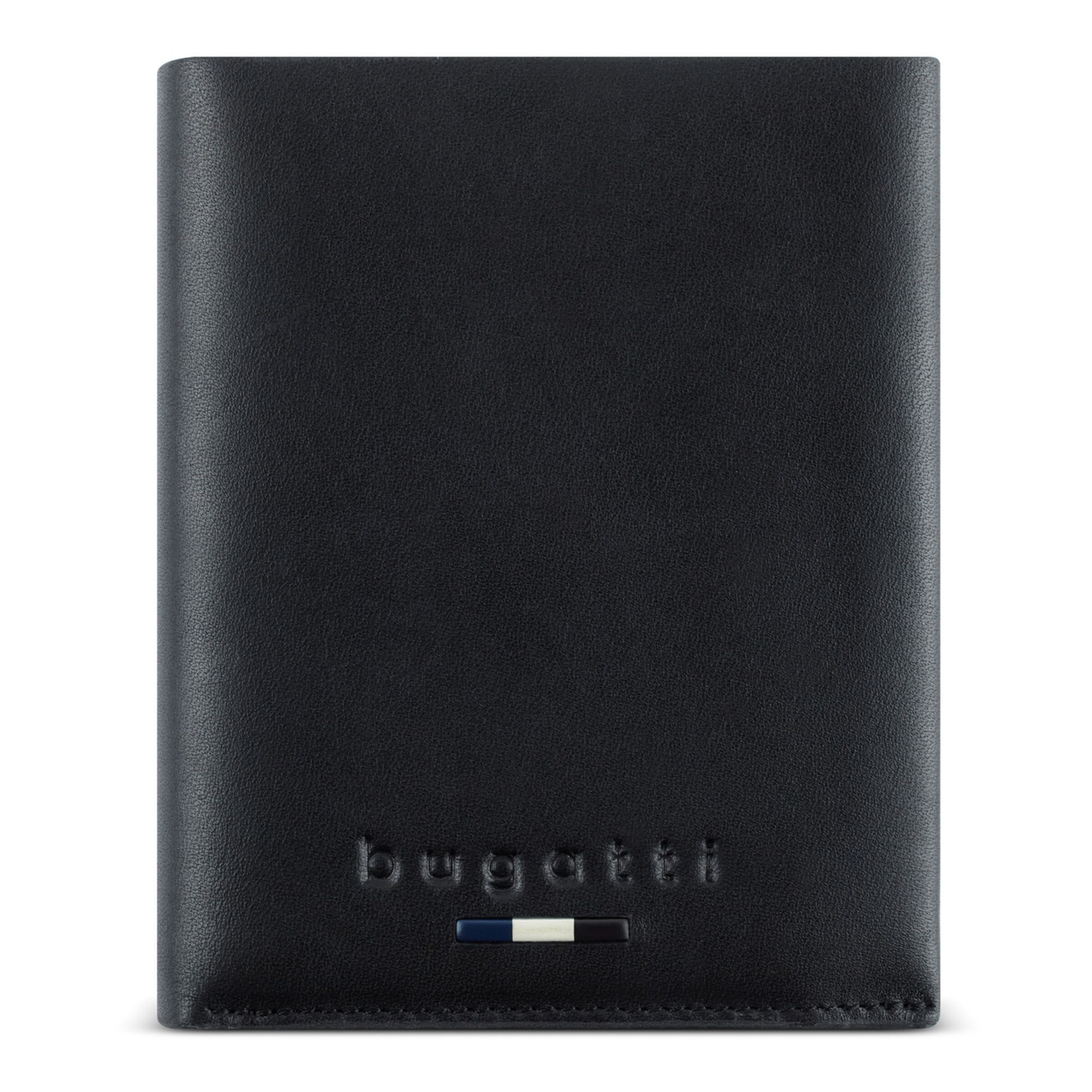 Portamonete 'Romeo' di bugatti in nero: frontale