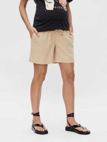 MAMALICIOUS Loosefit Shorts in Beige: predná strana