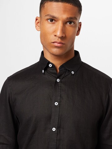 s.Oliver Regular fit Button Up Shirt in Black