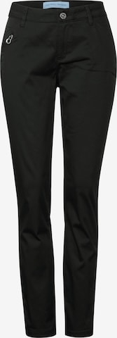 STREET ONE Slim fit Pants in Black: front