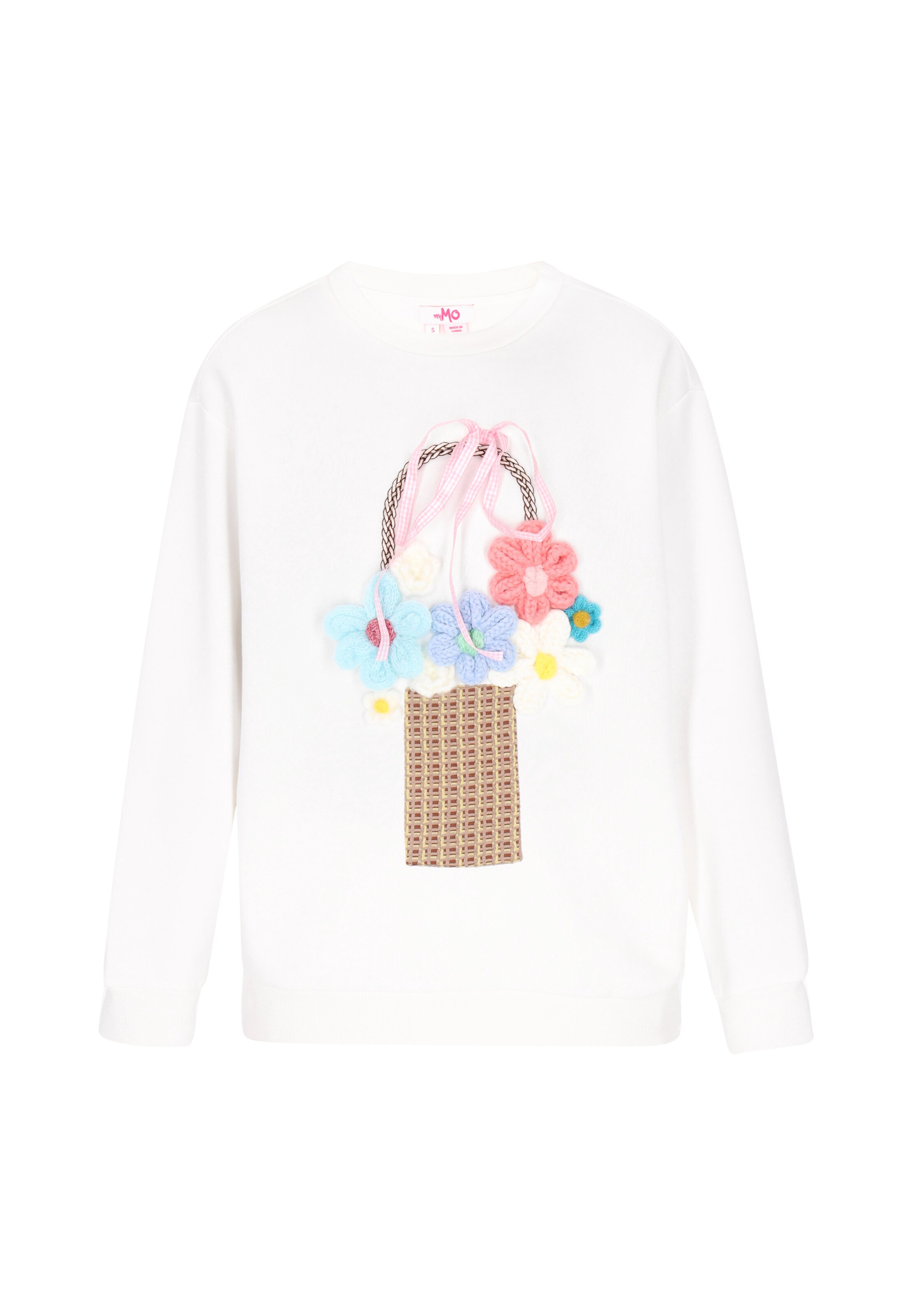 Sweat-shirt MYMO en blanc : devant