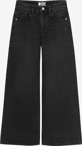 juoda Cool Club Plačios klešnės Džinsai: priekis