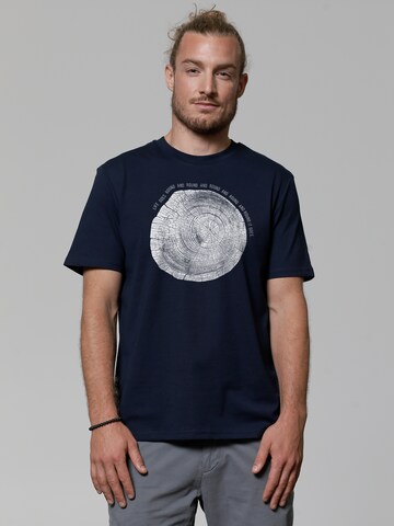Watapparel Shirt 'Baumscheibe' in Blue: front