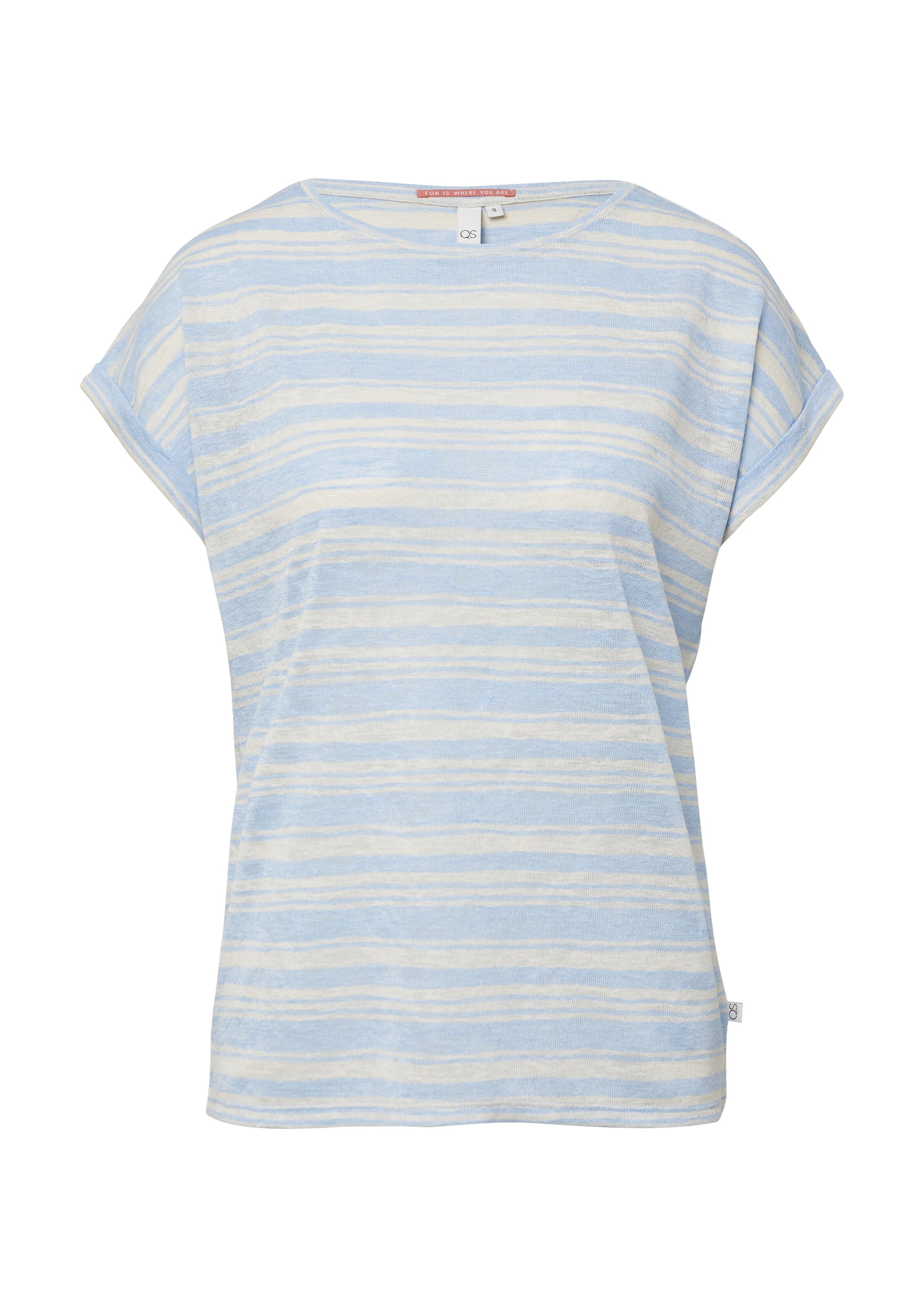 QS T-Shirt in Blau: Vorderseite