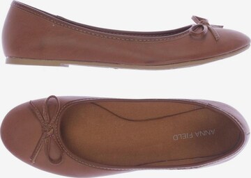 Anna Field Flats & Loafers in 37 in Brown: front