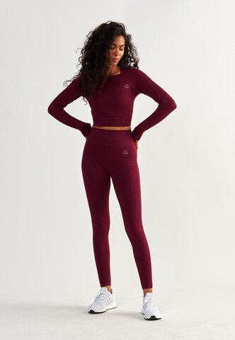BeShaped Skinny Sportbroek 'Femme Force' in Rood