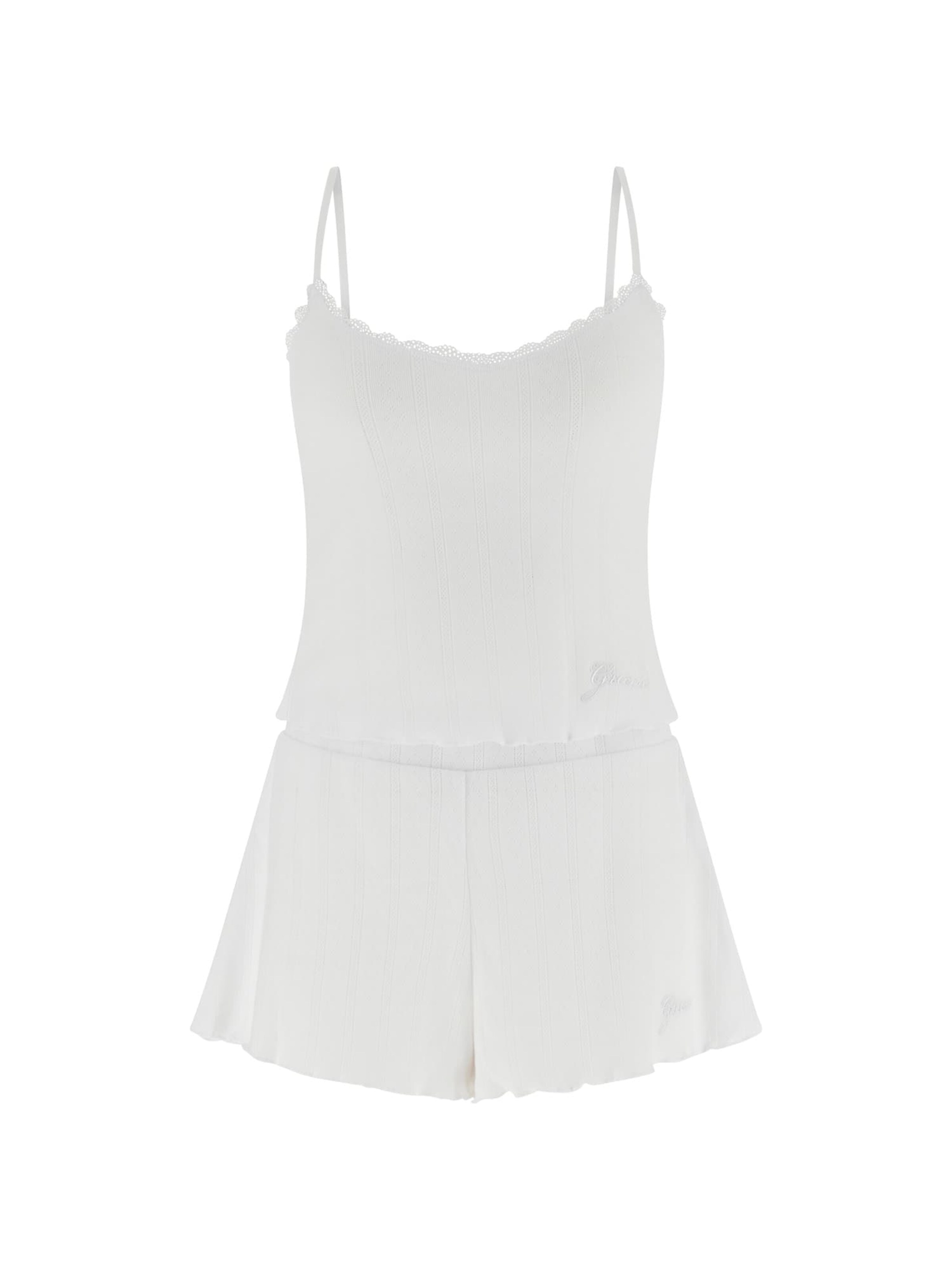 GUESS Short Pajama Set 'Gisele' in White: front