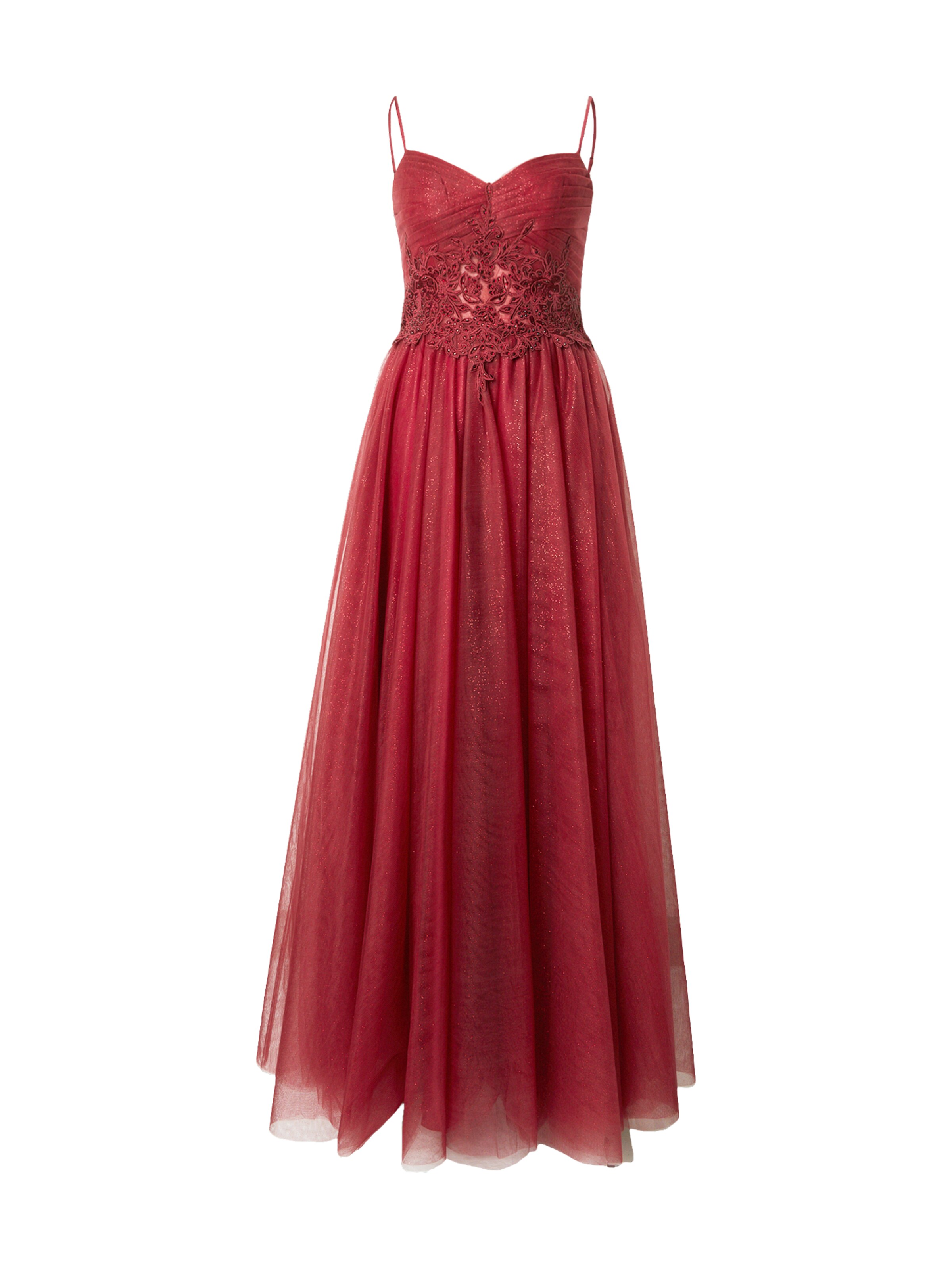 mascara - Vestido de noche en rojo: frente