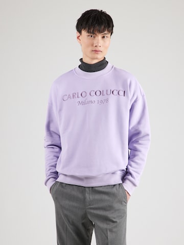 Carlo Colucci Sweatshirt in Lila: Vorderseite
