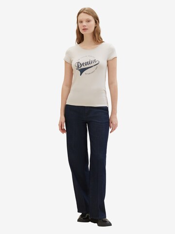 T-shirt TOM TAILOR DENIM en beige