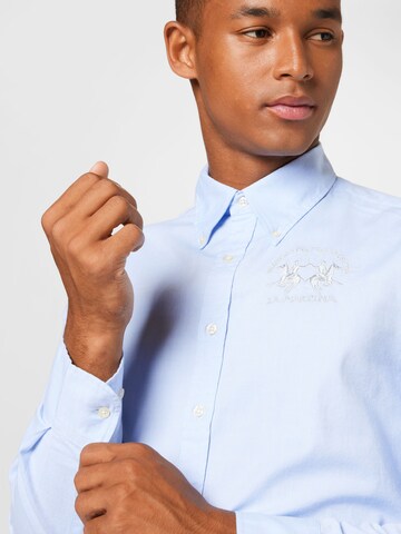 La Martina Regular fit Button Up Shirt 'Raf' in Blue