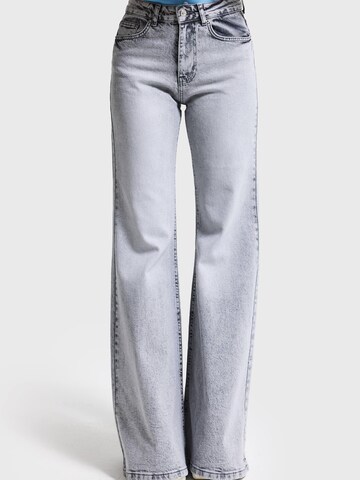 IT'S BASIC Flared Jeans 'FLARE MID RISE JEANS' in Grijs