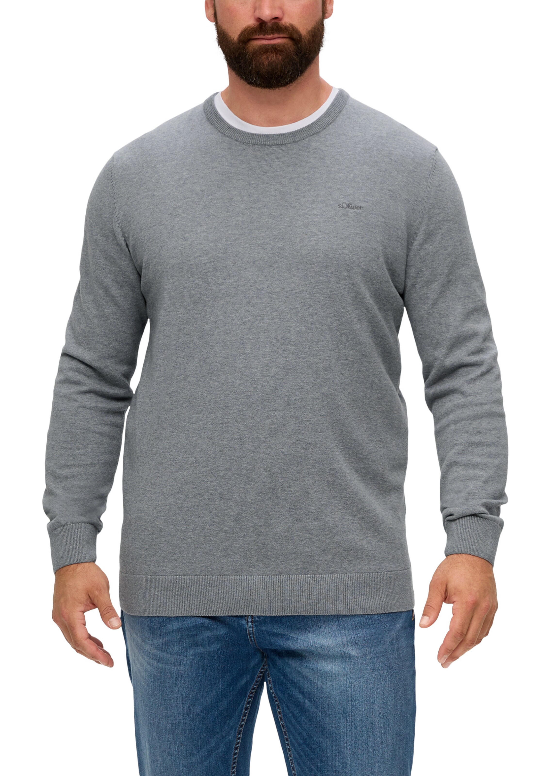 s.Oliver Men Big Sizes Свитер в Серый