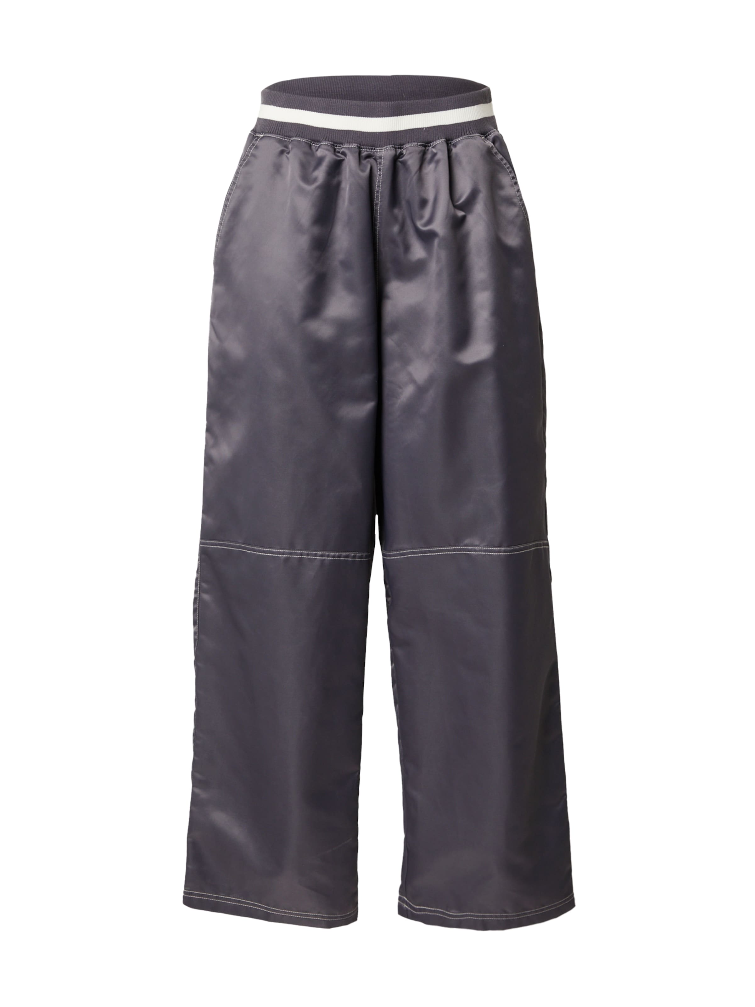 Largi Pantaloni cutați de la TOPSHOP pe gri: față