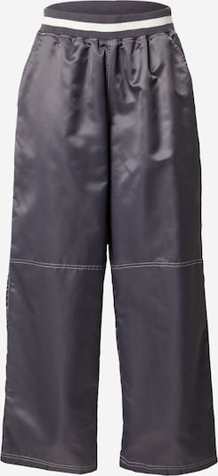 TOPSHOP Pantalón plisado en gris oscuro / blanco, Vista del producto