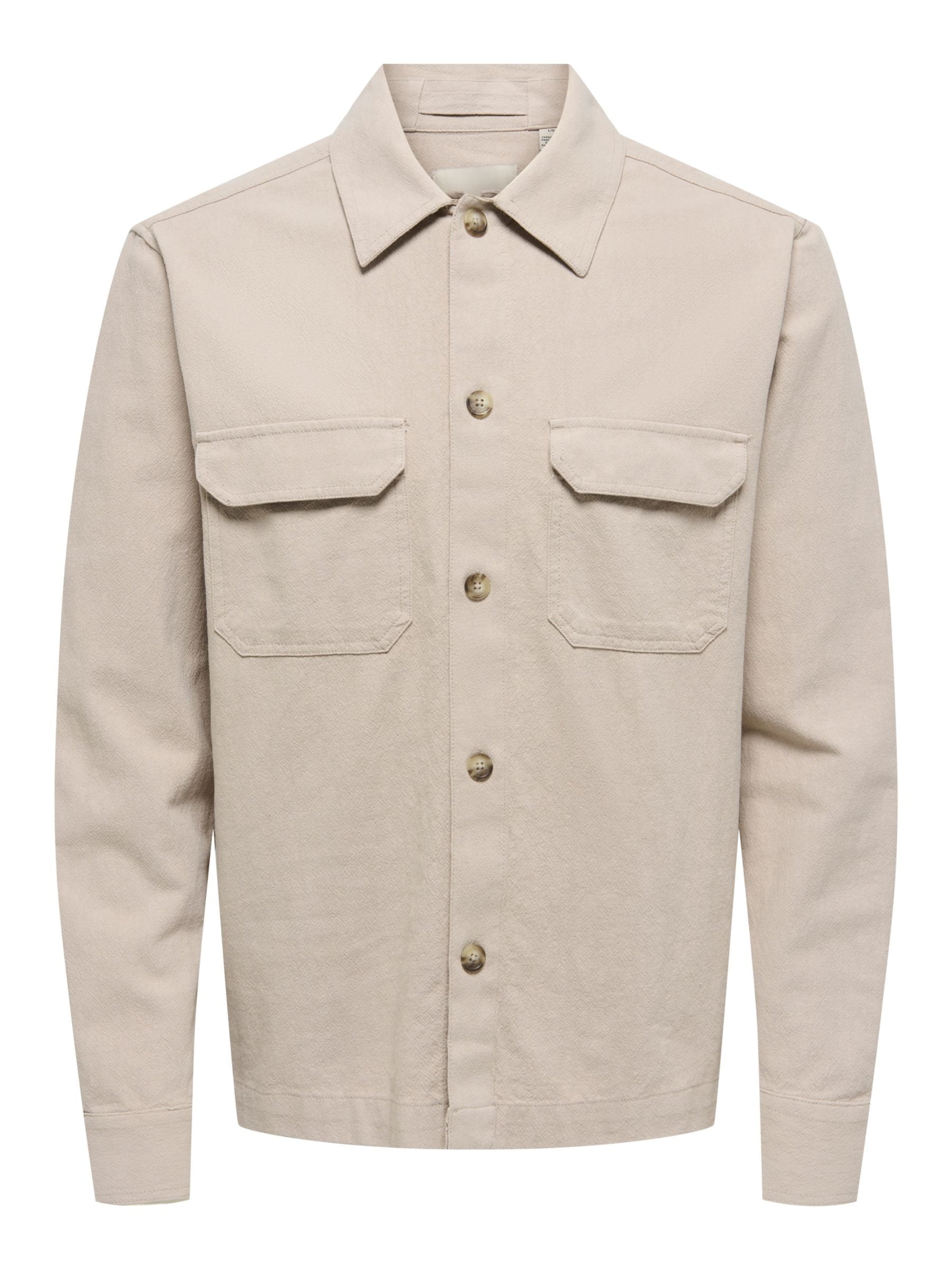 Only & Sons Regular Fit Skjorte 'ONSCOLT' i beige: forside