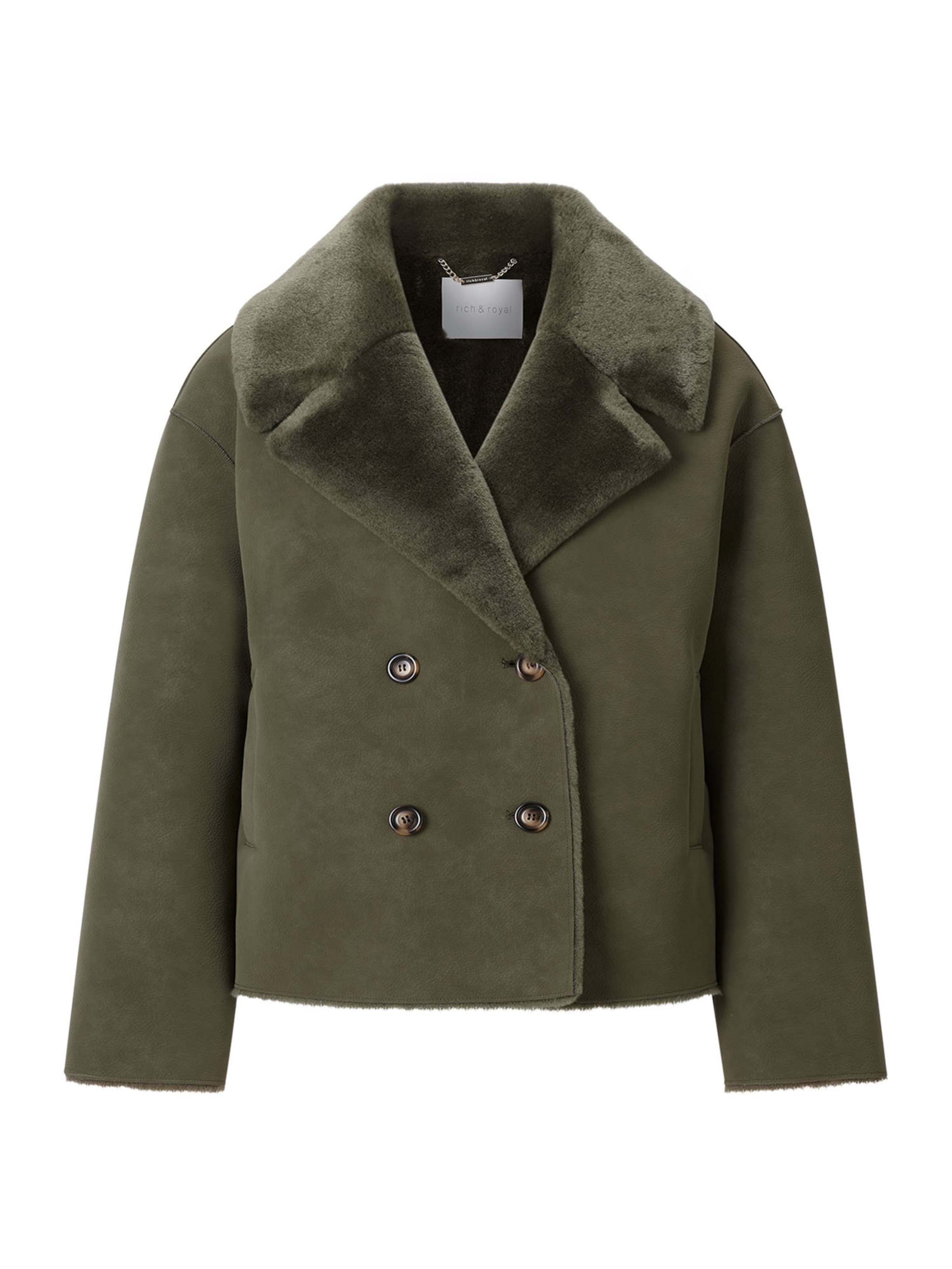 Rich & Royal Between-season jacket in Green: front