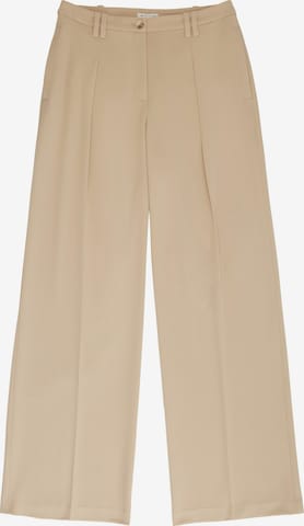 TOM TAILOR Wide leg Veckad byxa 'Lea' i beige: framsida