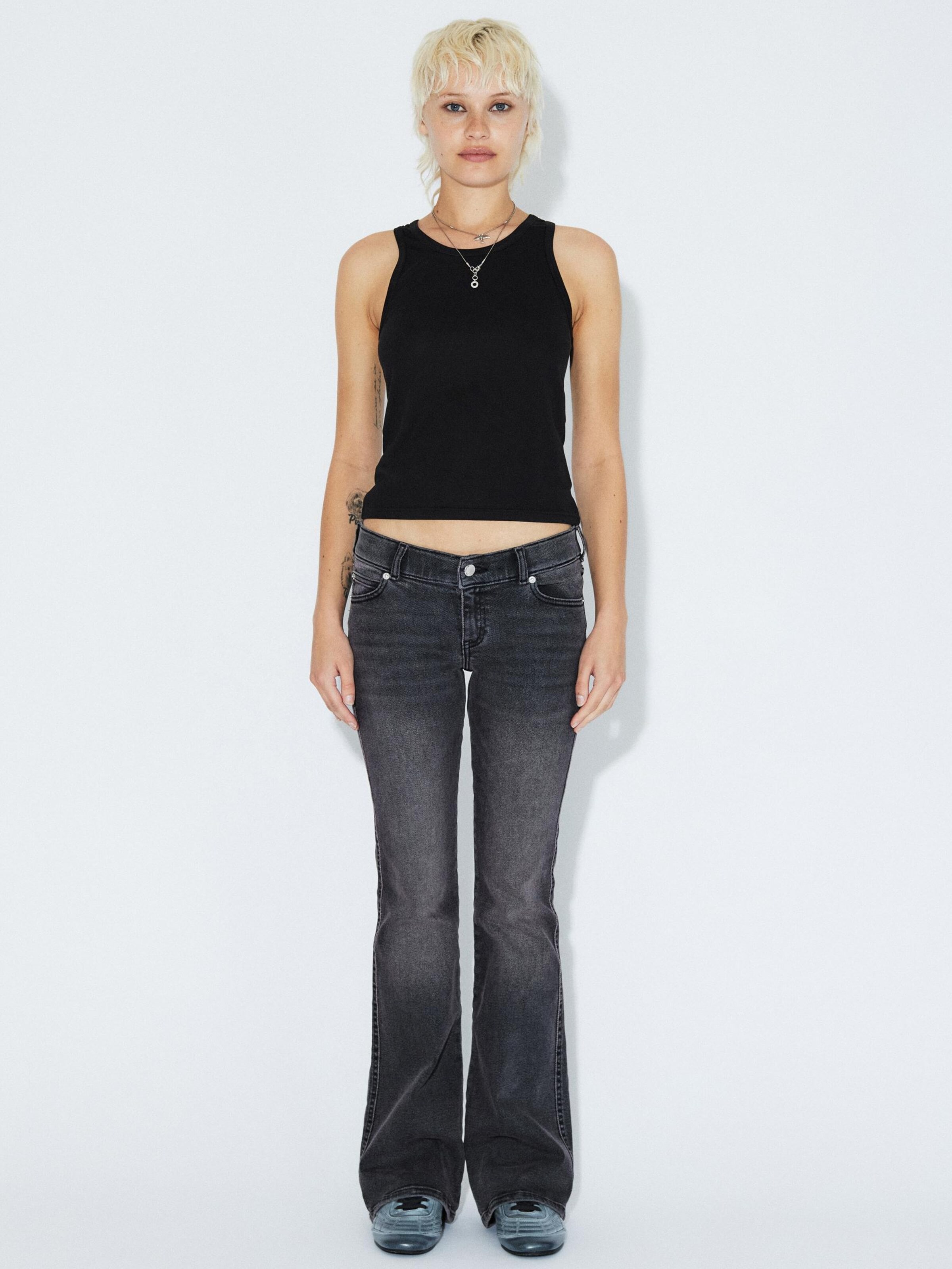 Dr. Denim Skinny Jeans 'Kily Low Bootcut' in Grey: front