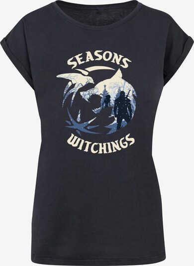 ABSOLUTE CULT T-Shirt 'Witcher - Christmas Wolf' in navy / nachtblau / violettblau / weiß, Produktansicht