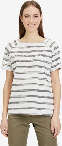 T-shirt Betty Barclay en blanc : devant