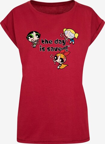 ABSOLUTE CULT Shirt 'The Powerpuff Girls - The Day Is Saved' in Red: front