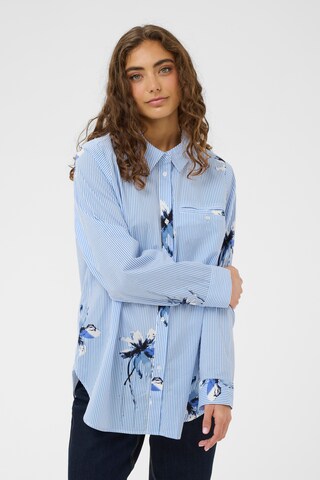 Chemisier 'CUbrila' CULTURE en bleu : devant