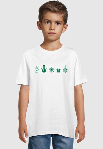 Maglietta 'Christmas' di Merchcode in bianco: frontale