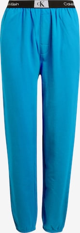 Calvin Klein Underwear Pleat-Front Pants in Blue: front