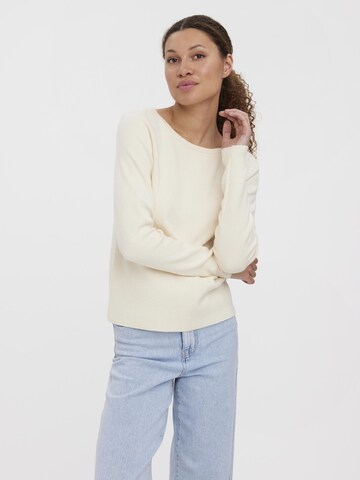 VERO MODA Sweater 'Gold Needle' in Beige: front