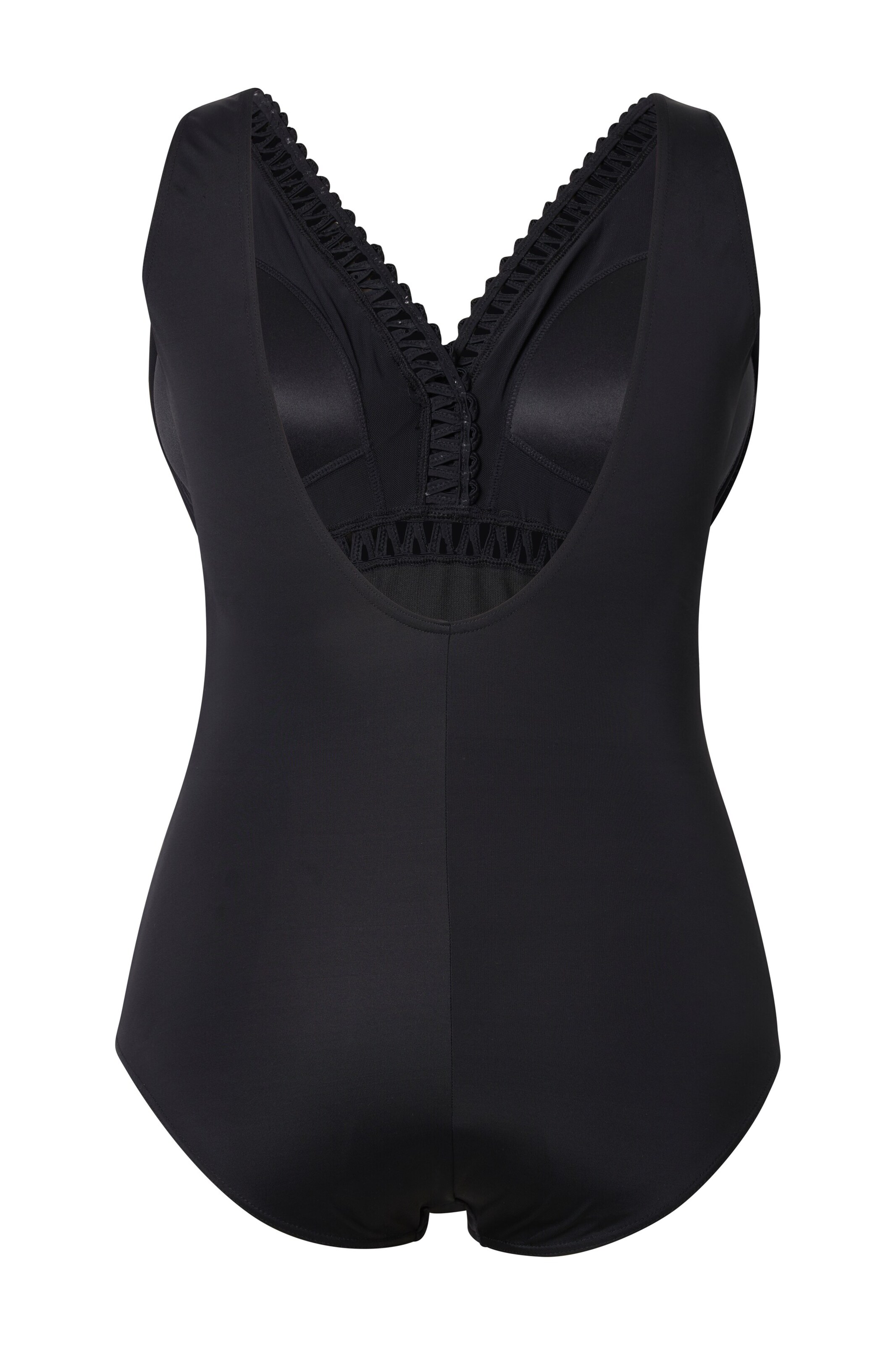 Ulla Popken Triangel Badpak in Zwart