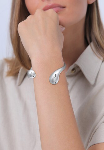 ELLI PREMIUM Armreif  'Chunky' in Silber: Vorderseite