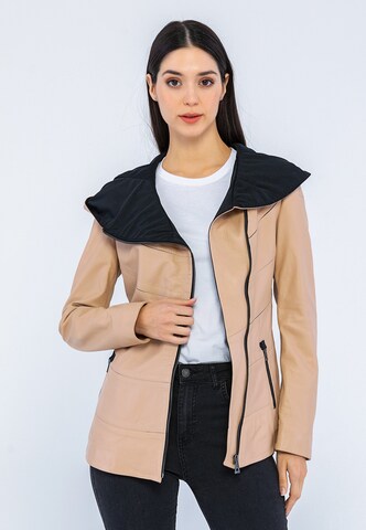 Giorgio di Mare Between-Season Jacket in Beige: front