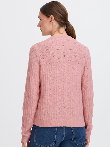 Oxmo Gebreid vest 'Sinva' in Roze