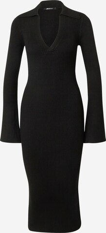 Gina Tricot Трикотажное платье в Черный: спереди