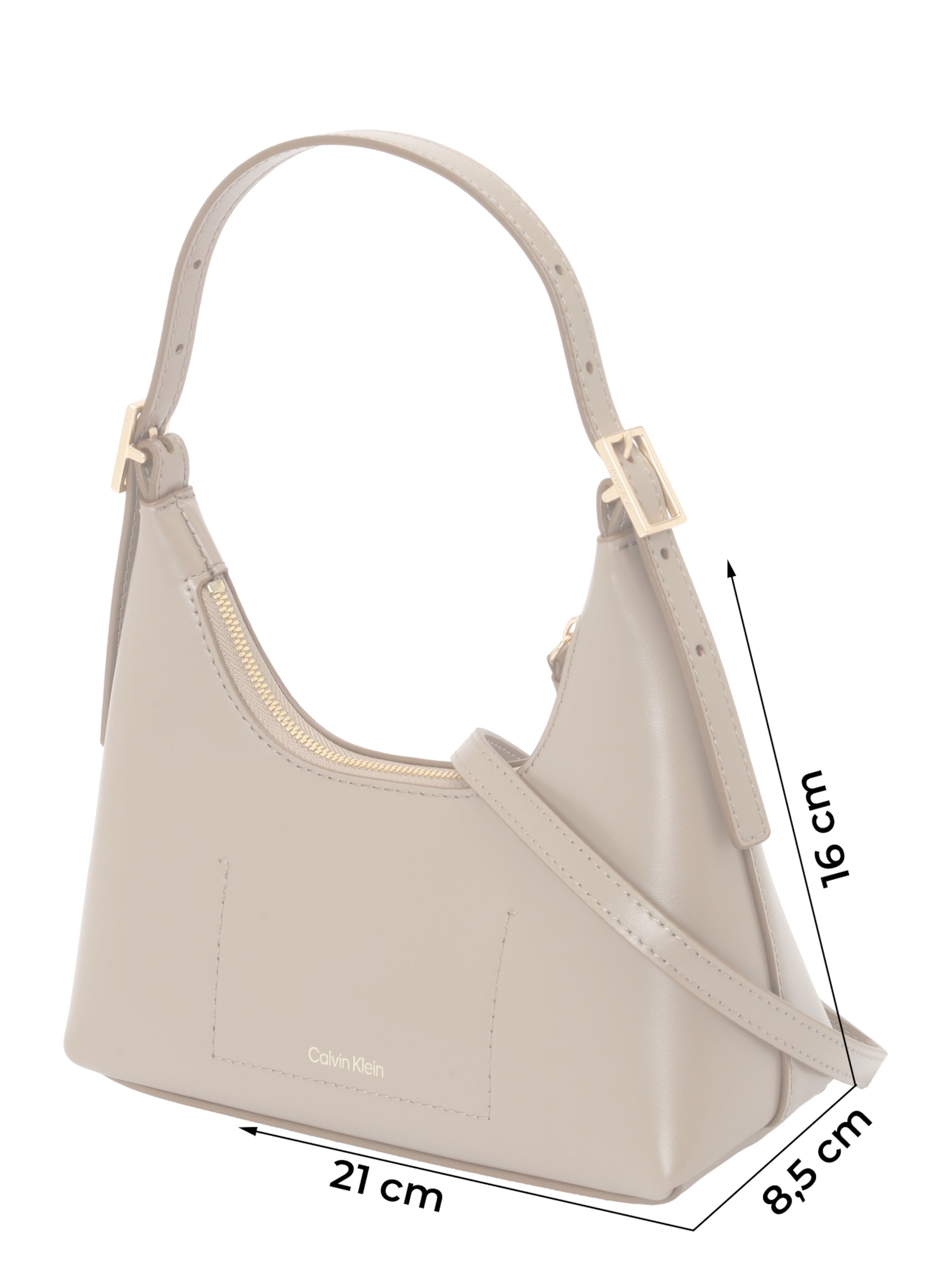 pilka Calvin Klein Rankinė ant peties: priekis