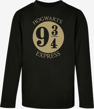ABSOLUTE CULT Shirt 'Harry Potter- Platform Chibi Gold Foil' in Black: front