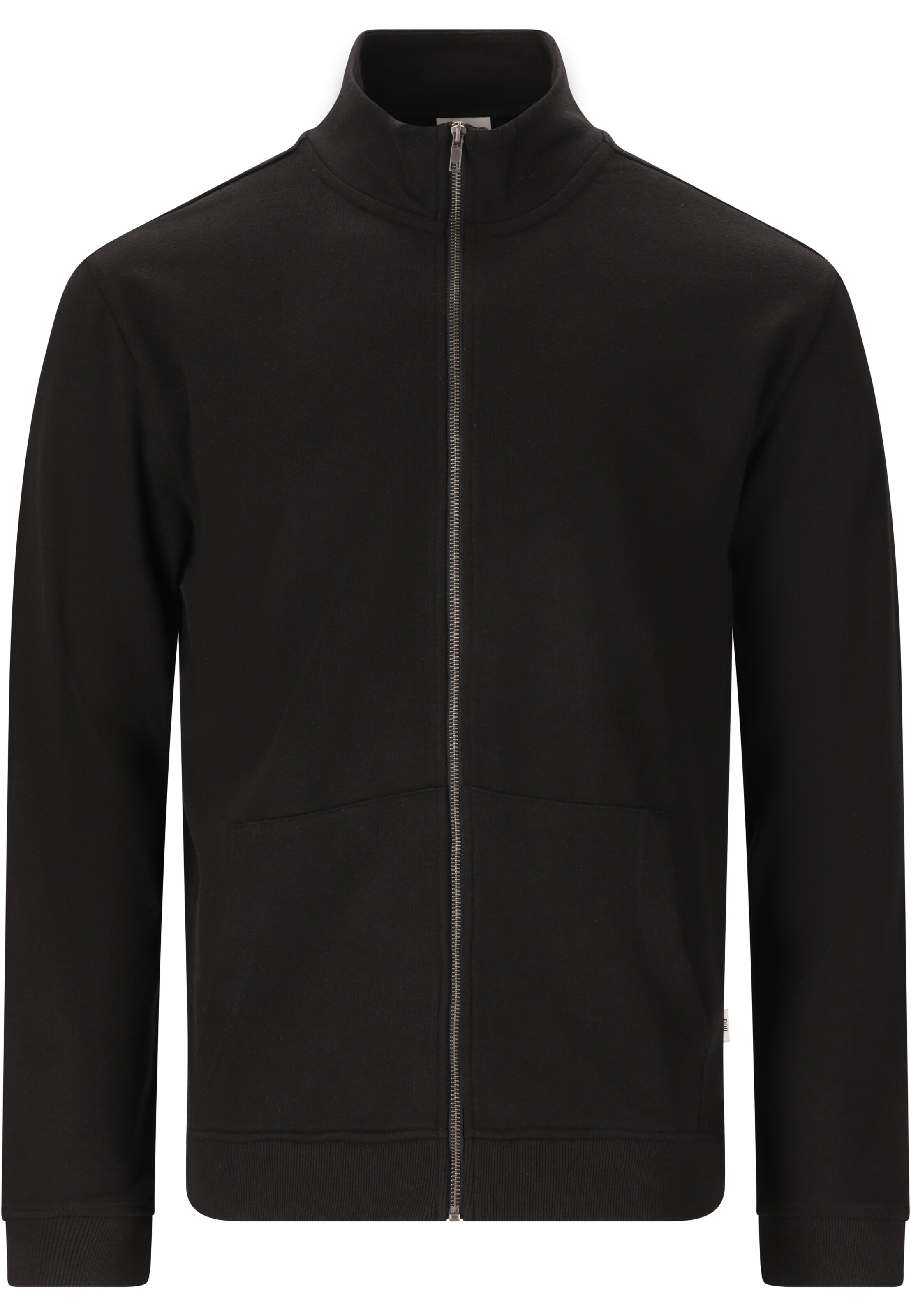 NOU Zip-Up Hoodie 'Maynard' in Black: front