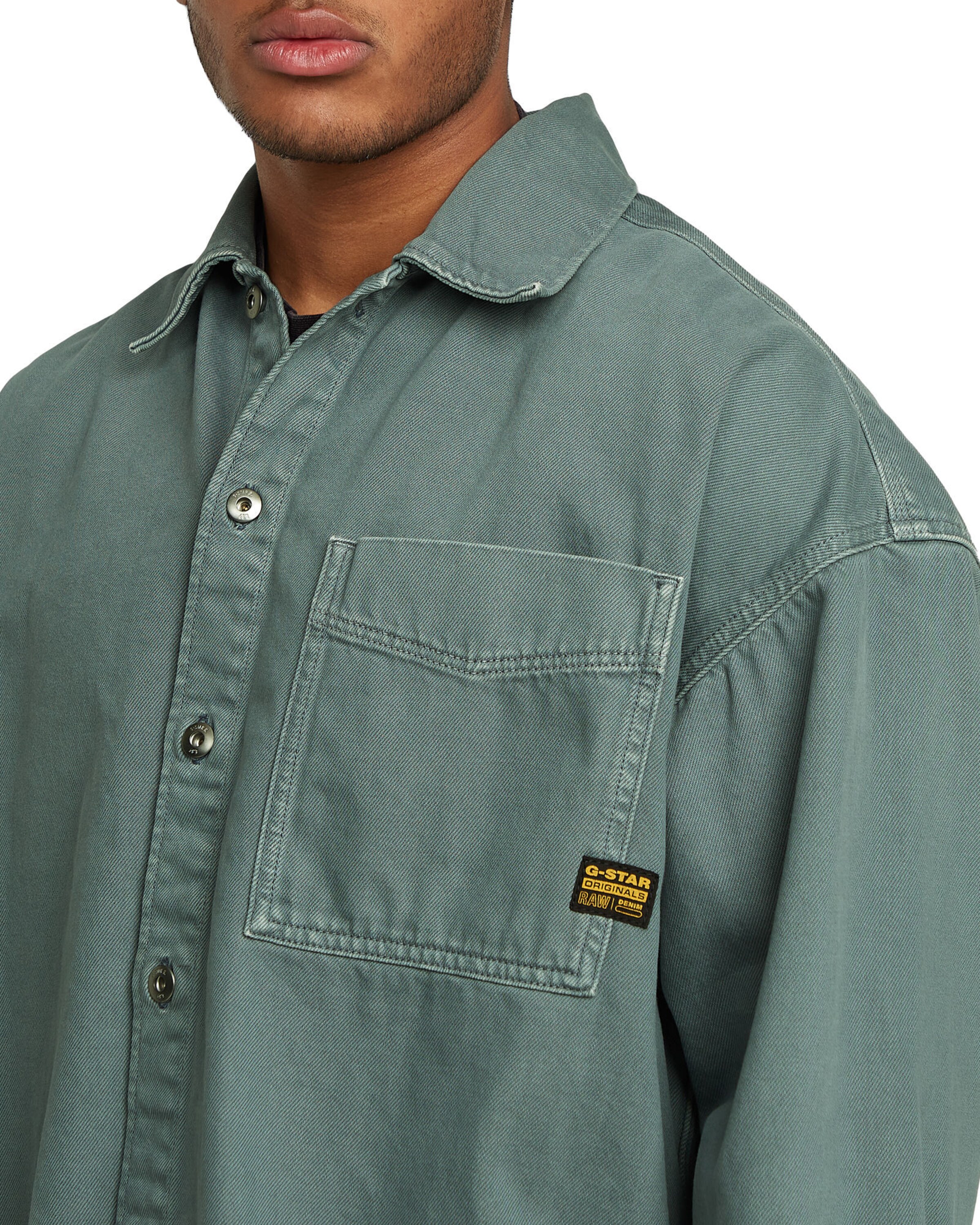 G-STAR Comfort fit Overhemd 'Boxy' in Groen