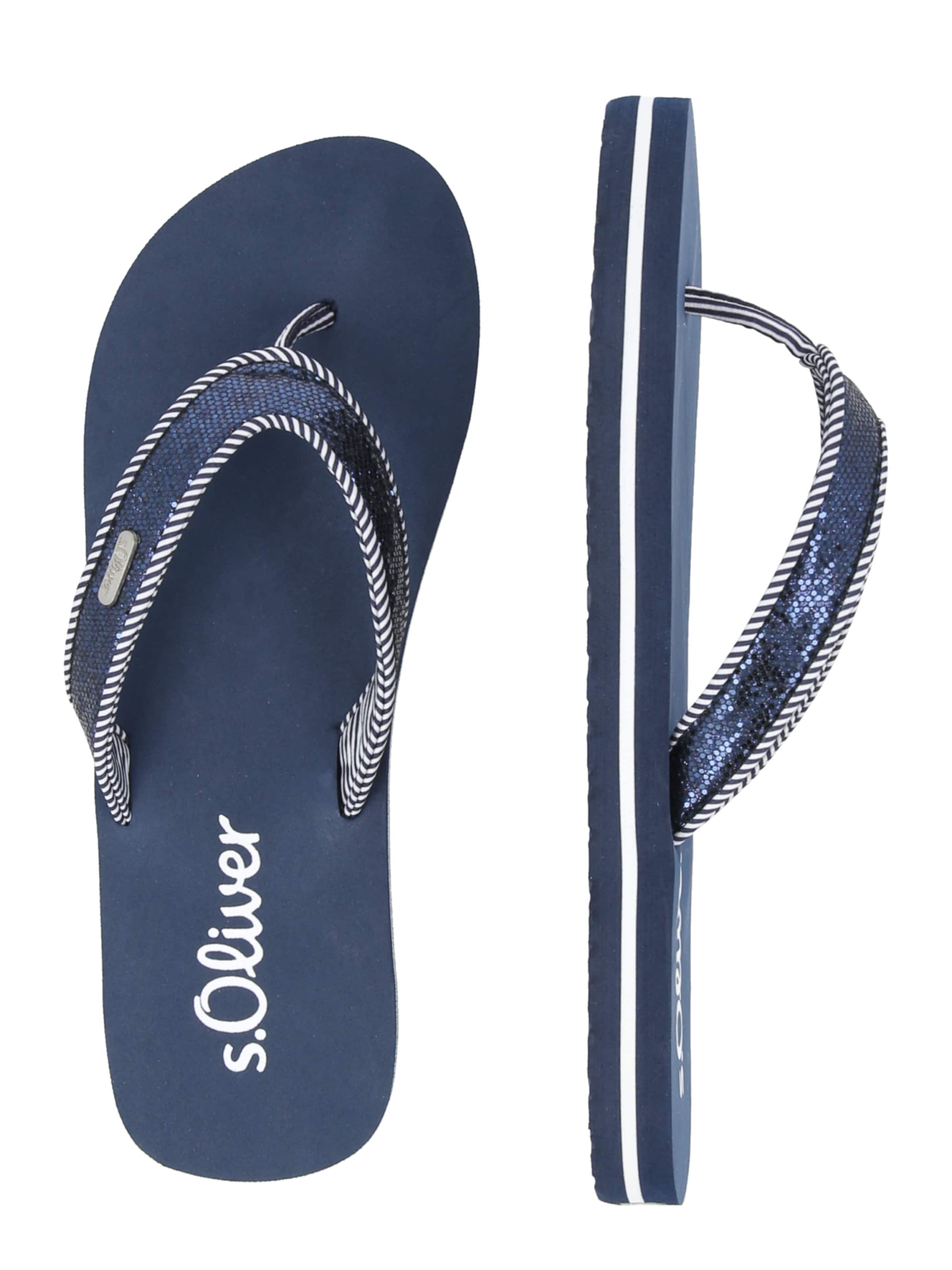 Flip-flops de la s.Oliver pe albastru